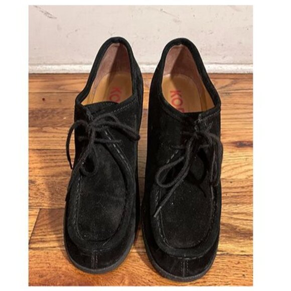 RARE! Vintage Y2K KORS black suede wedge booties, 9 - Picture 2 of 4